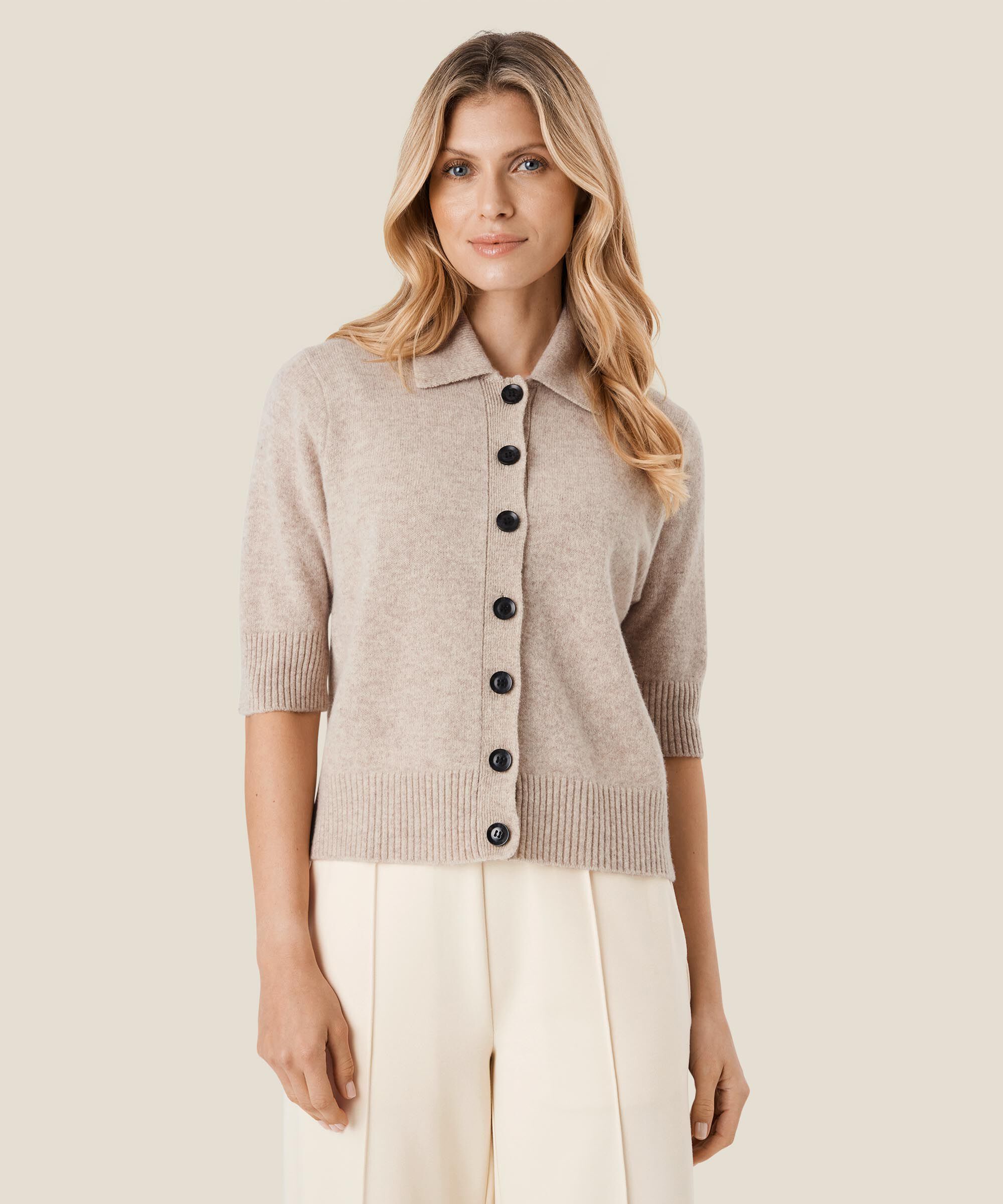 Liva Cardigan, L beige mel