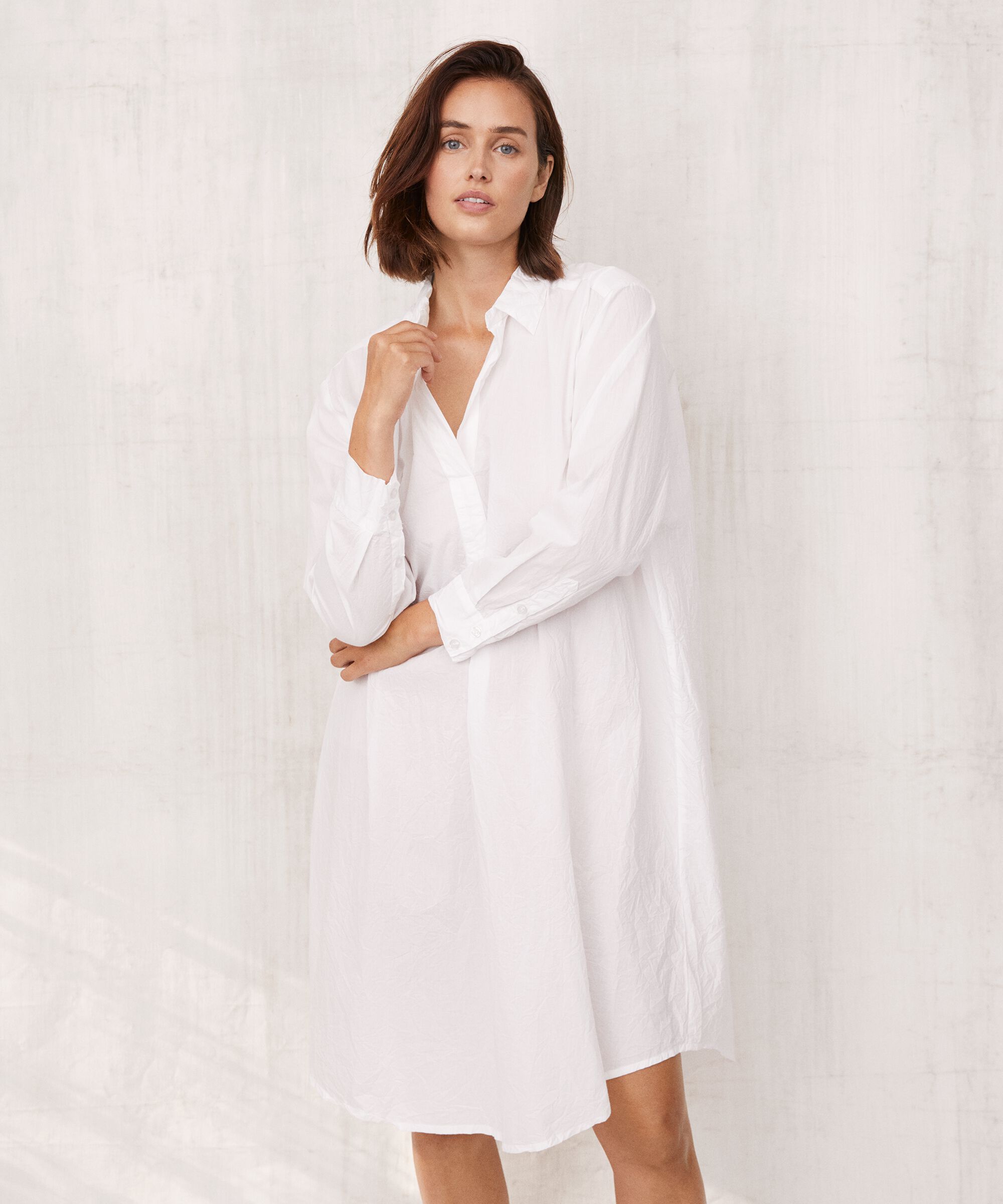 NEVA SHIRT DRESS, White