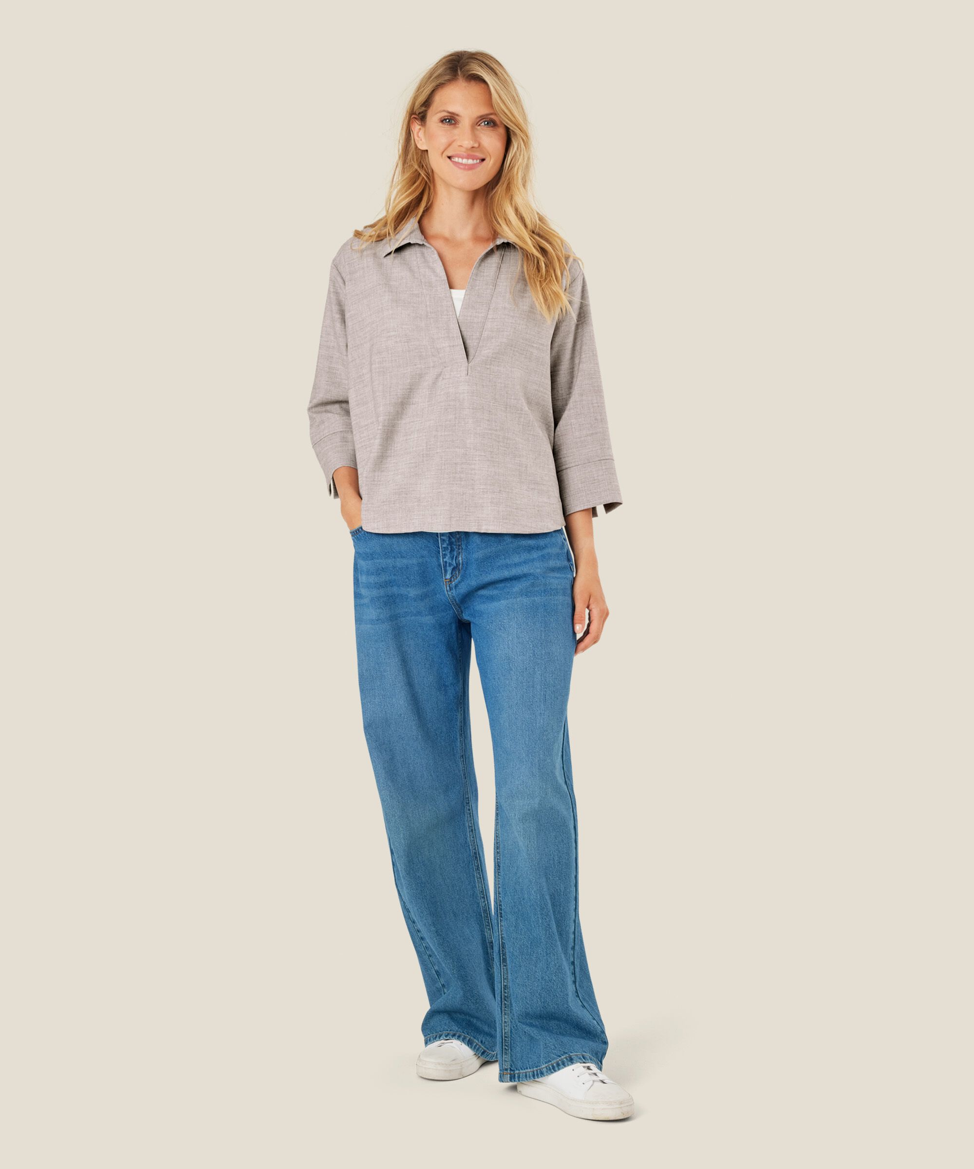 Philine Trousers, Medium Denim