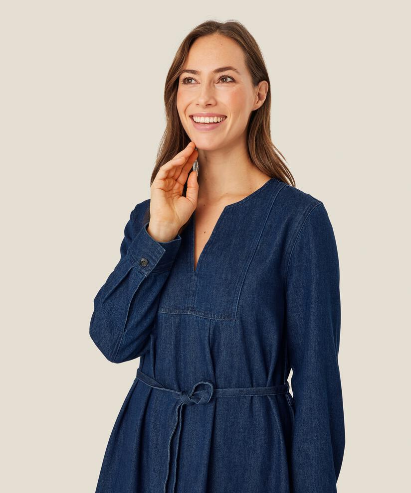Nisha Dress, Dark Denim