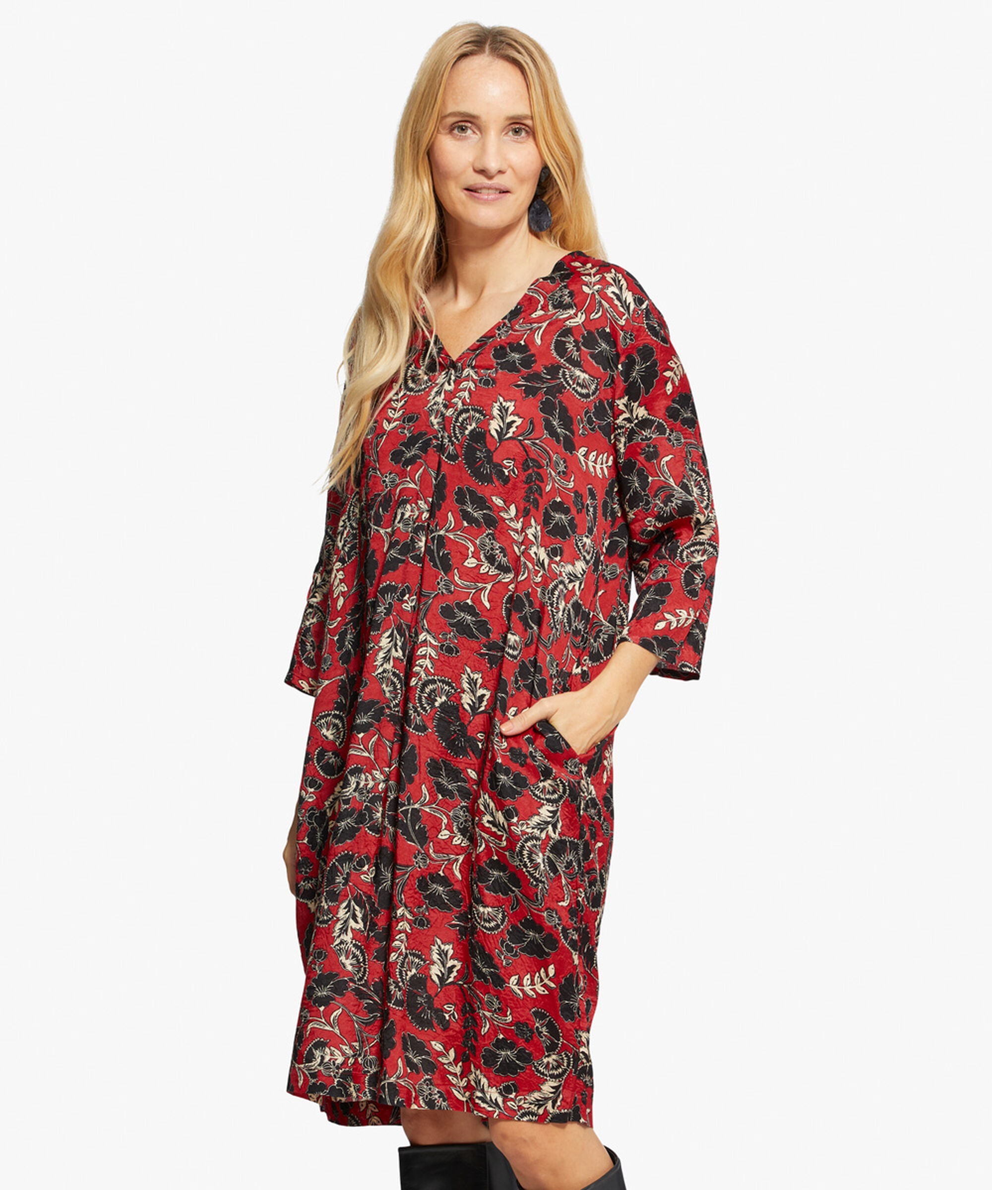 NODETTA DRESS, Scarlet Sage