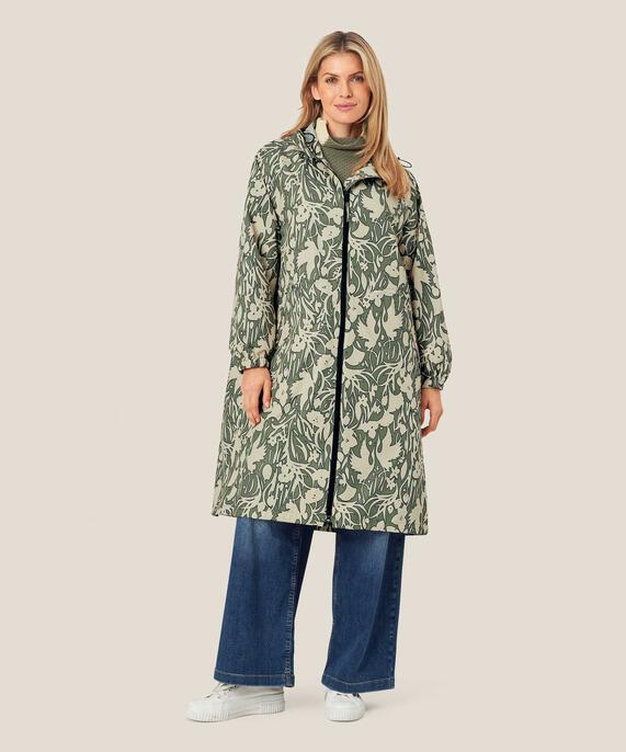 Trina Rain Coat, D. Lichen Green