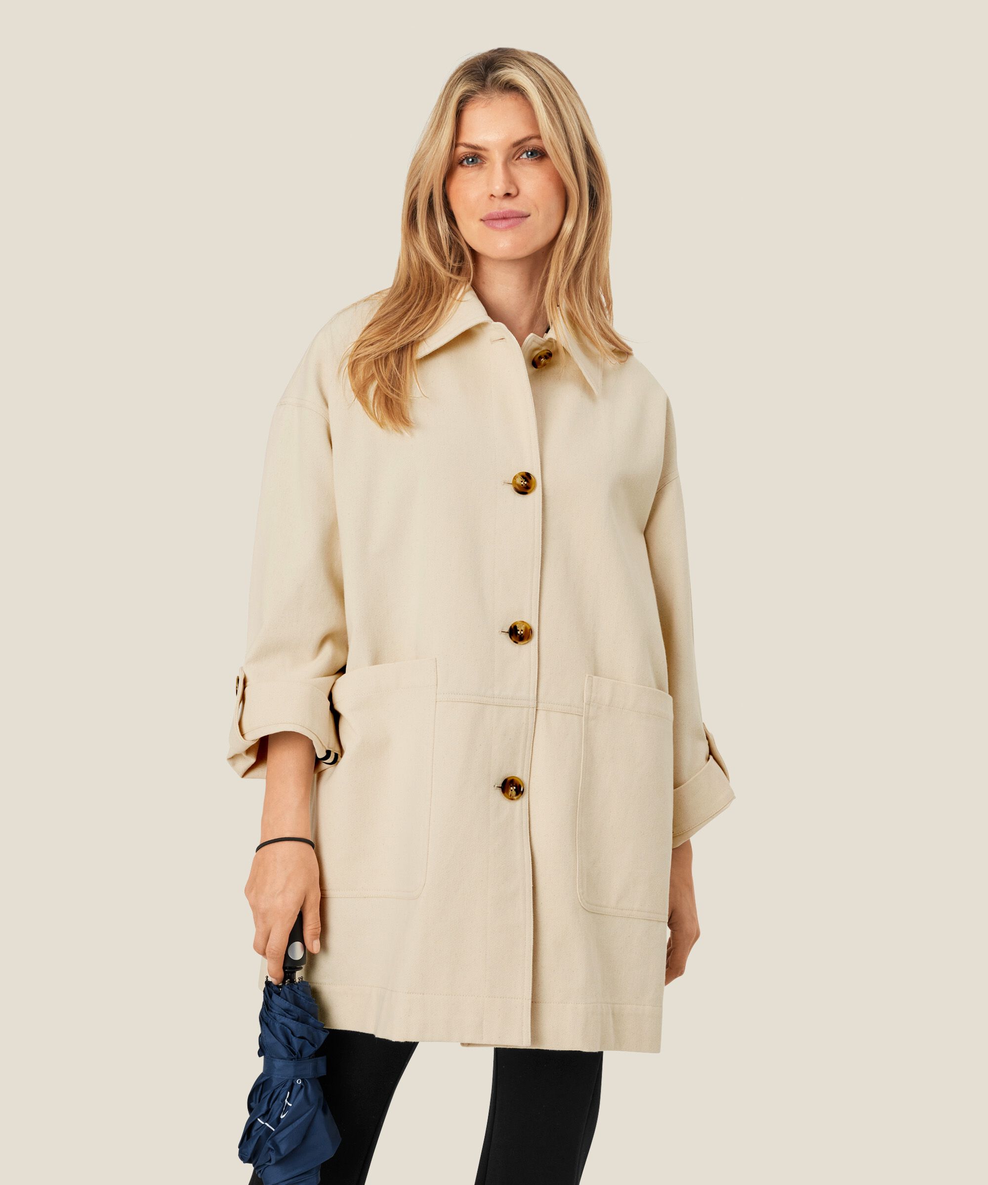 Folding umbrella with logo, Navy