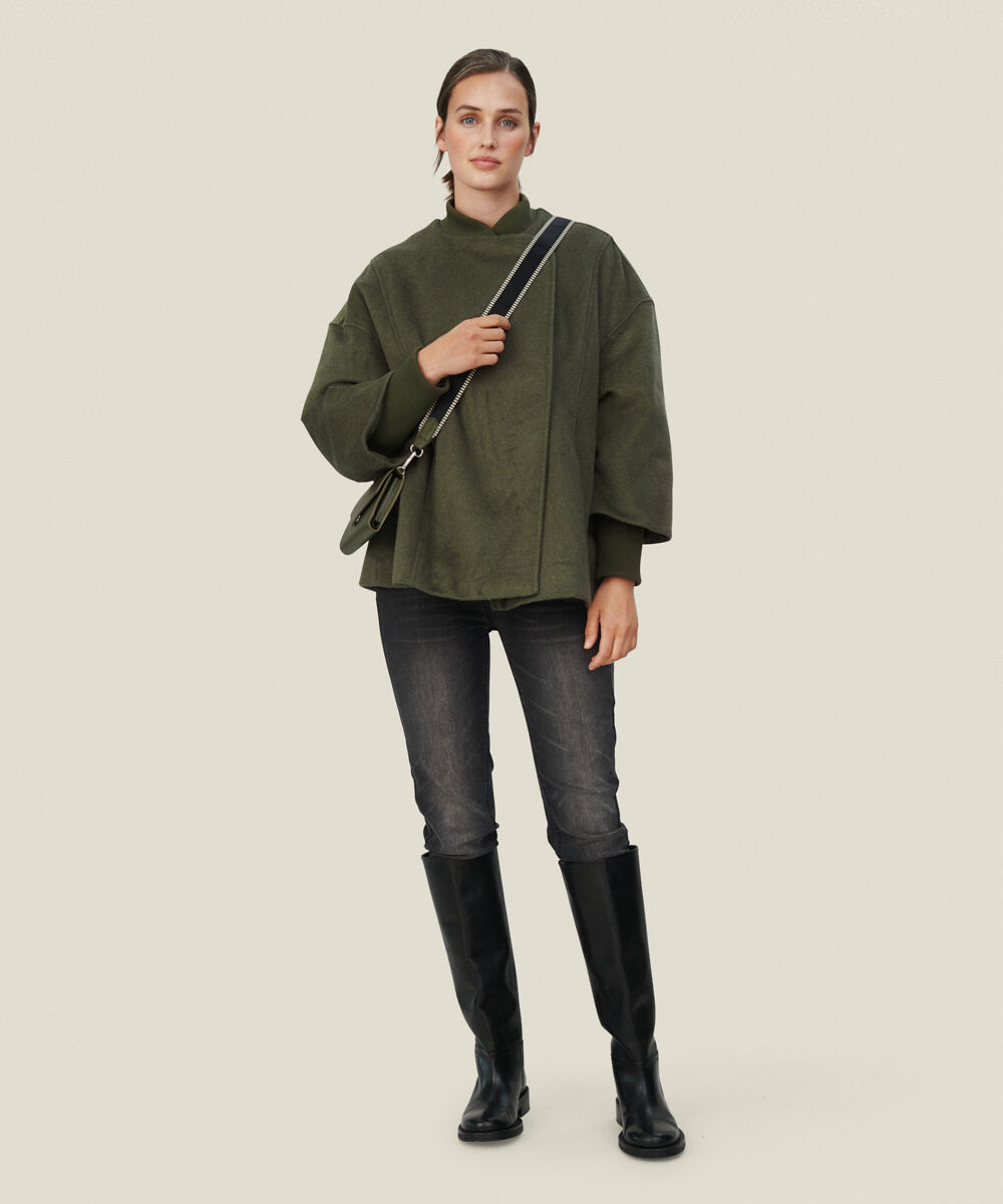 TABITHA WOOL COAT, Sea Turtle