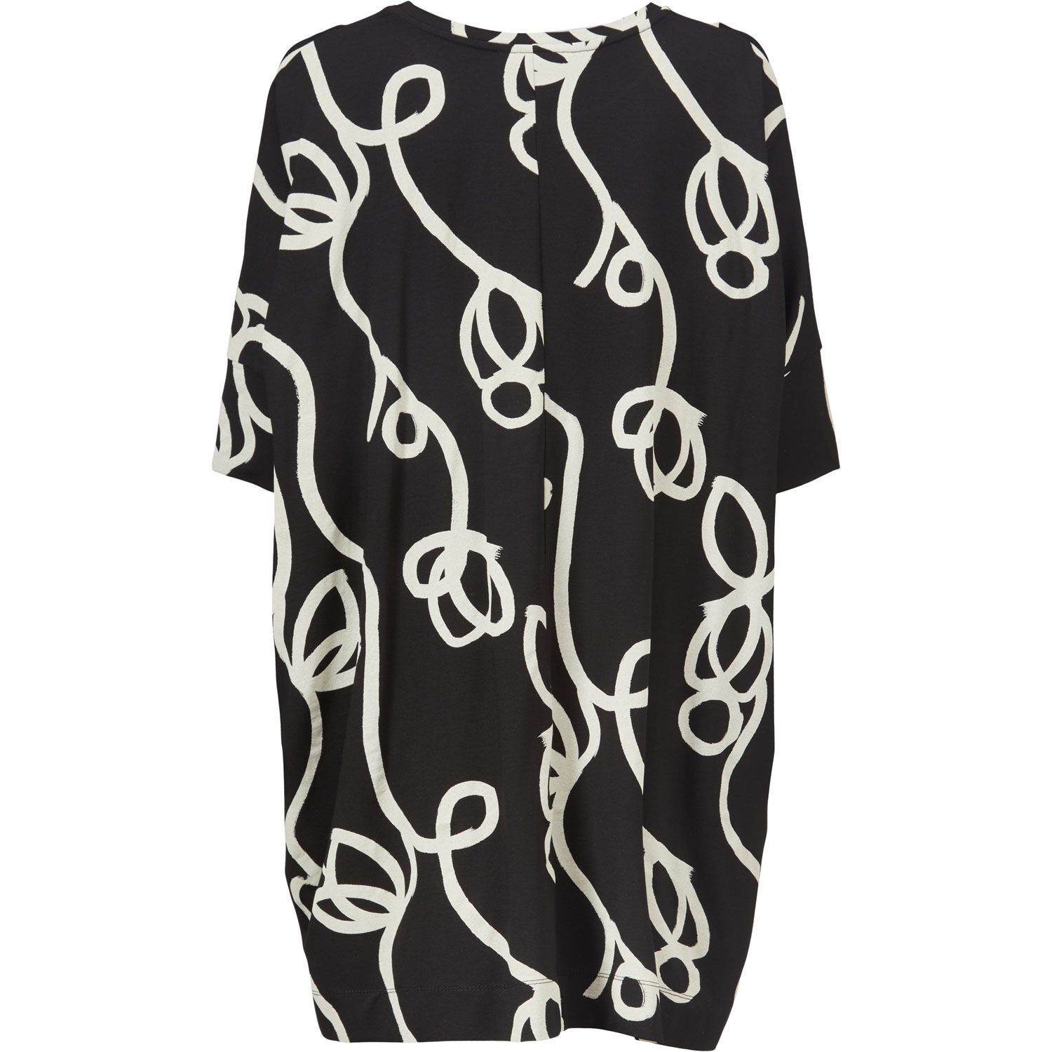 GABINA JERSEY TUNIC, Black