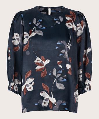 Brisa Blouse, Navy, hi-res