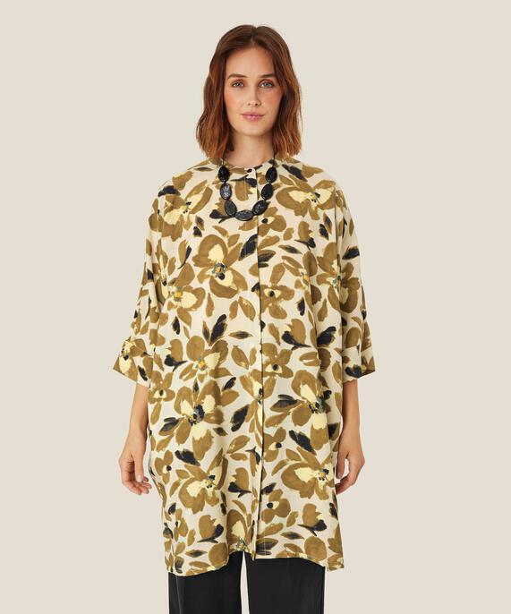 Iosetta Shirt Dress, Dull Gold