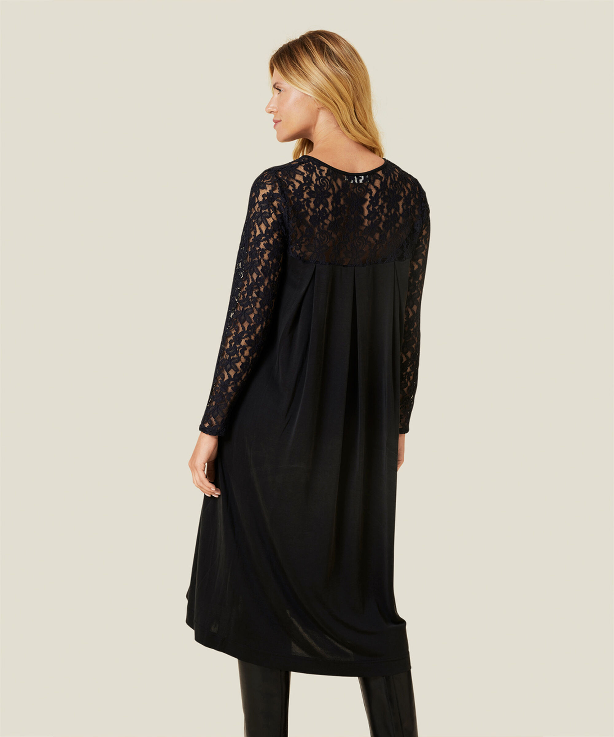NERIDA JERSEY DRESS, Black