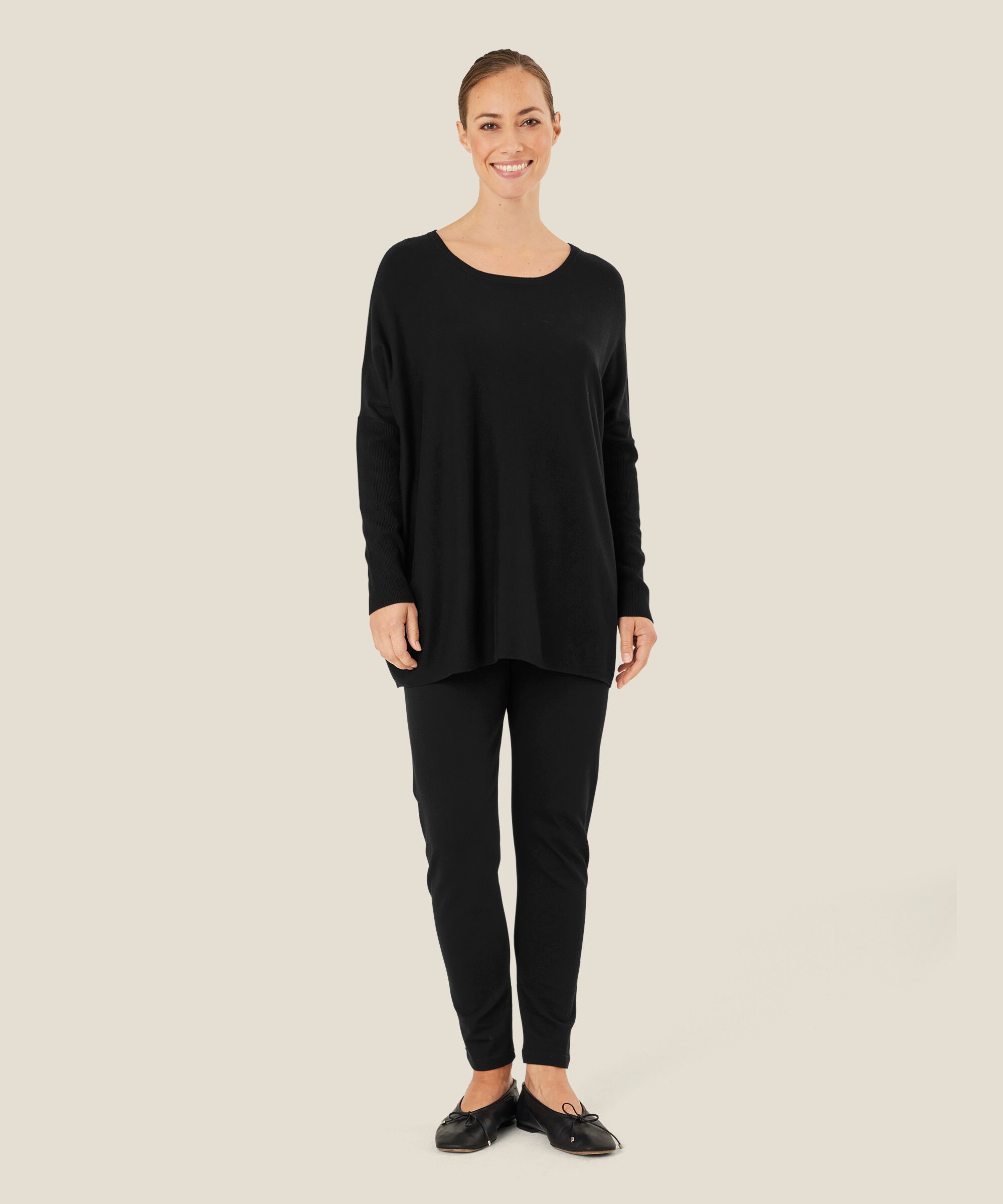 Parissi Jersey Trousers, Black