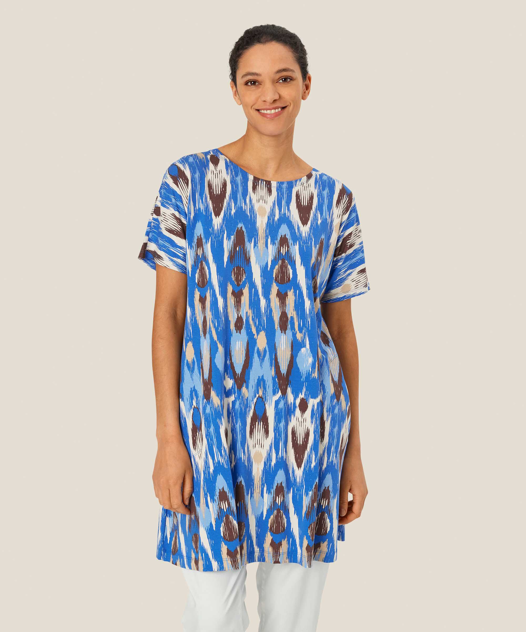 Gertie JERSEY Tunic, Nebulas Blue