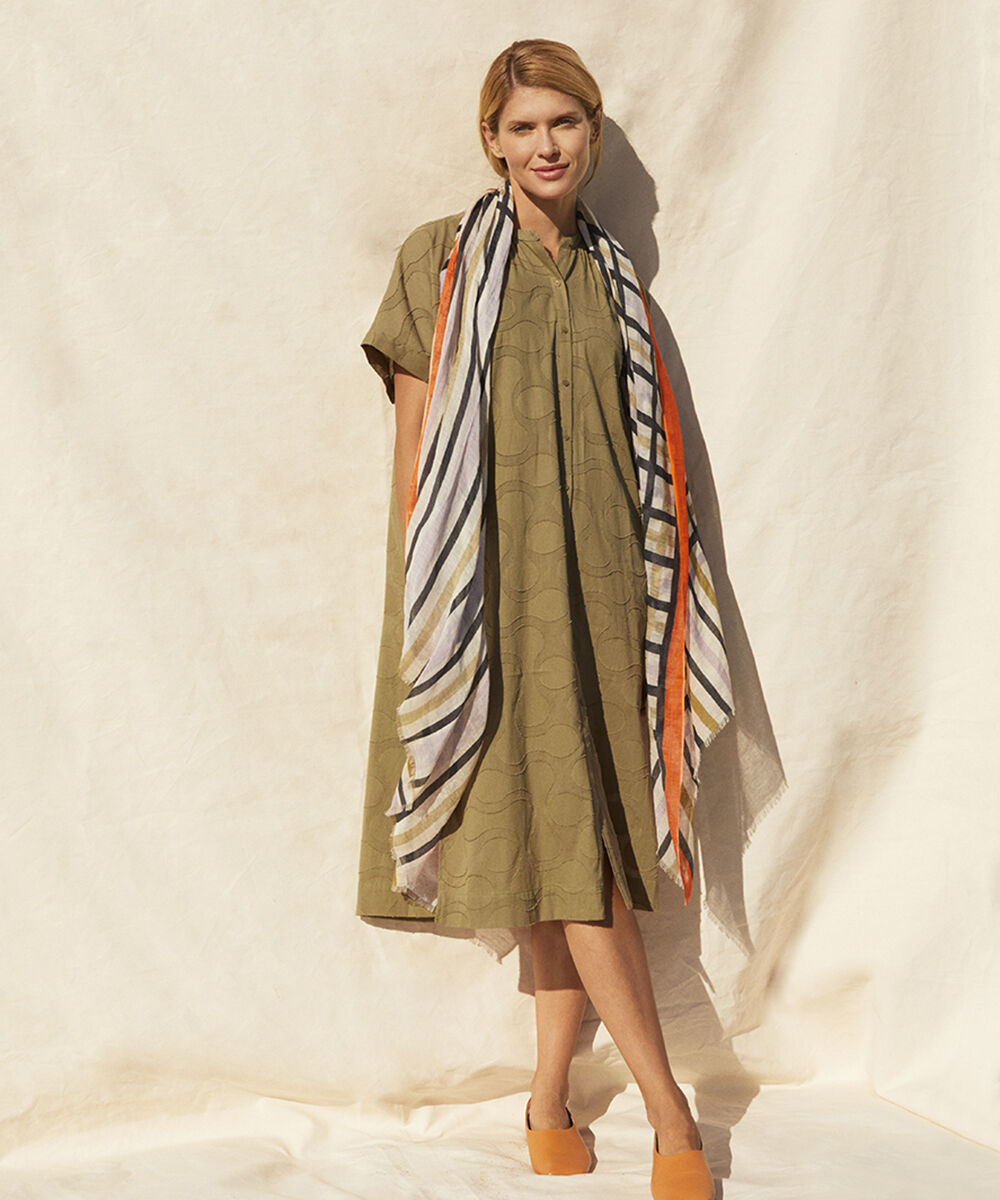 ACELIA SCARF, W Aster/Mblue