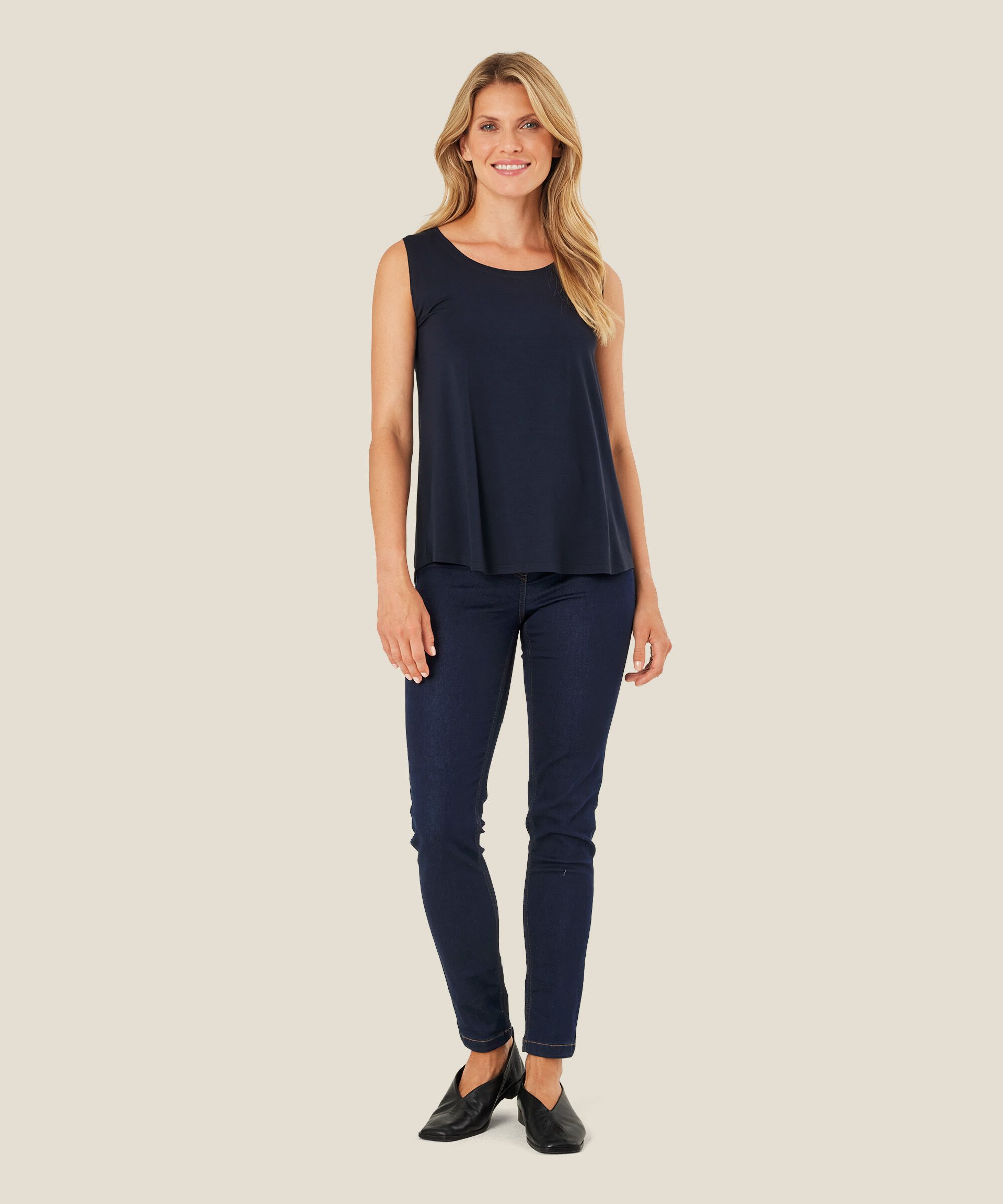 Elisa JERSEY Top, Navy