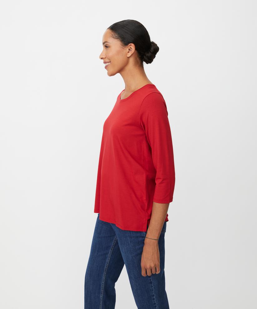Cecille JERSEY Top, Scarlet Sage