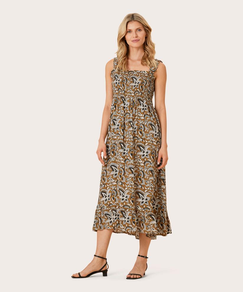 NISENI DRESS, Bronze Brown, hi-res