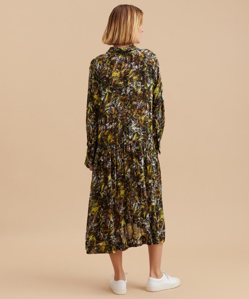 Nergis Dress, Green Sheen