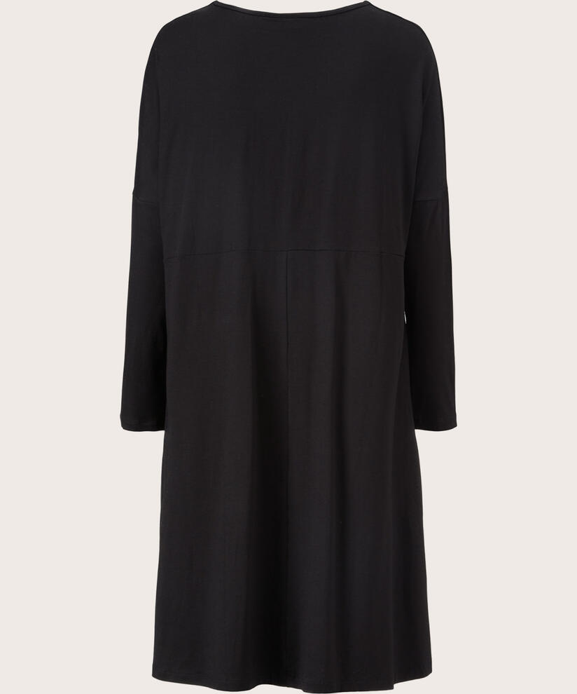 NABSA JERSEY DRESS, Black, hi-res