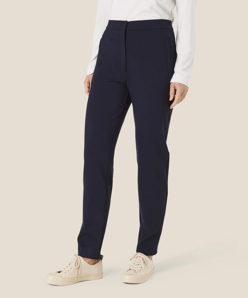 Pamala JERSEY Trousers, Navy, hi-res