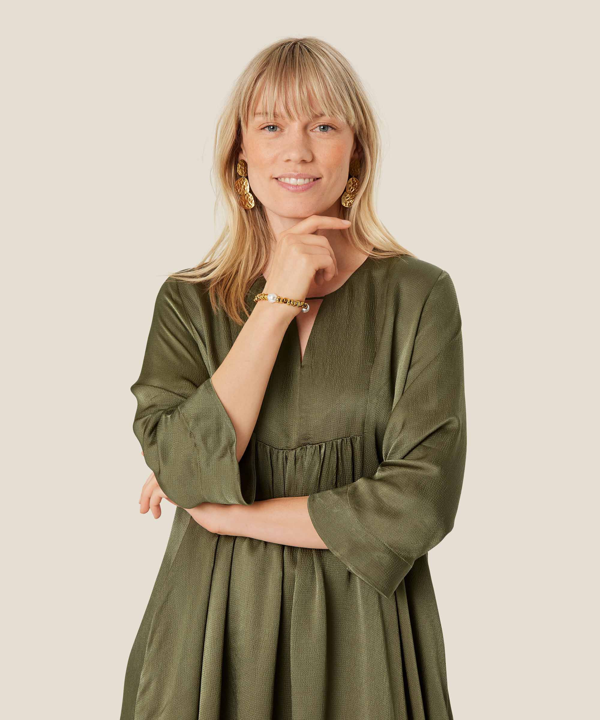 Reesel Earrings, Gold