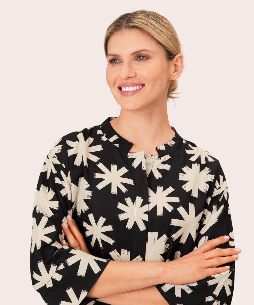 Nimes Shirt Dress, Black, hi-res
