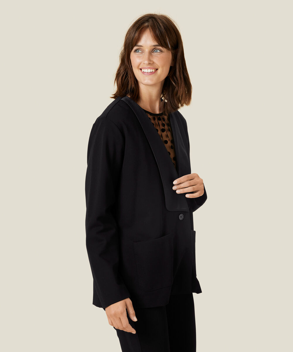 JENNY JERSEY JACKET, Black
