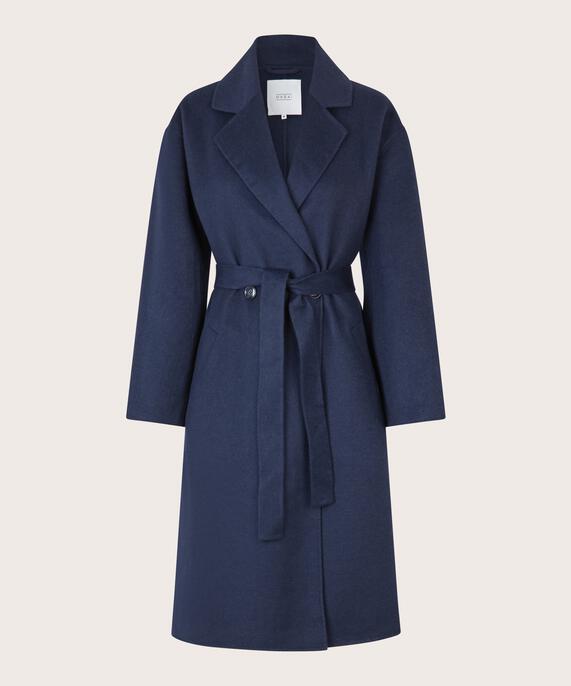 Tasha Wool Coat, Maritime Blue