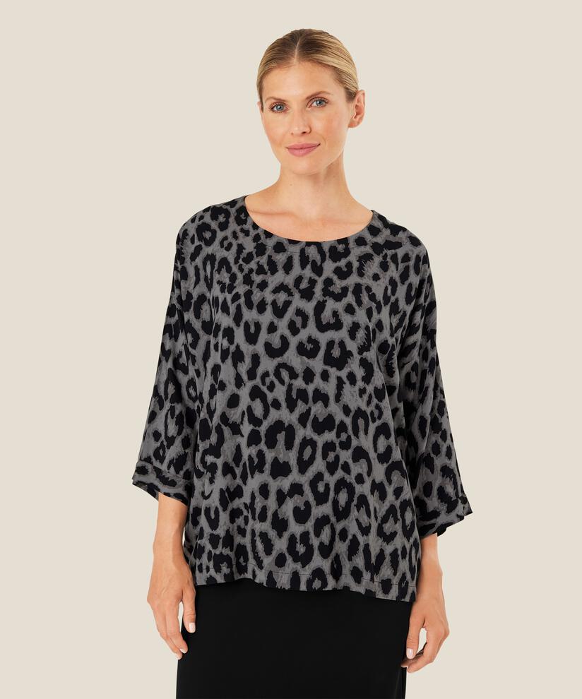 Becca Blouse, Steel Grey