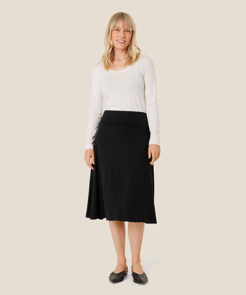 SABA JERSEY SKIRT, Black, hi-res