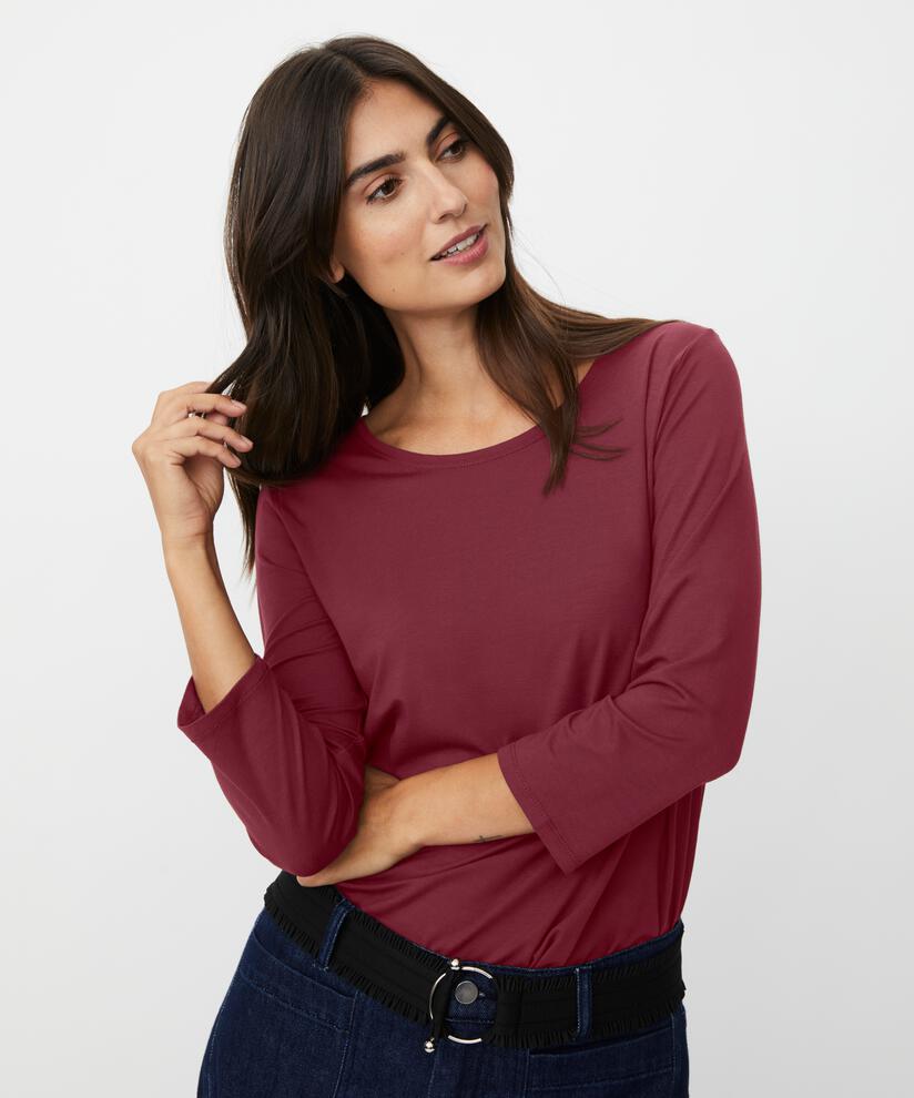 Cecille JERSEY Top, Tawny Port