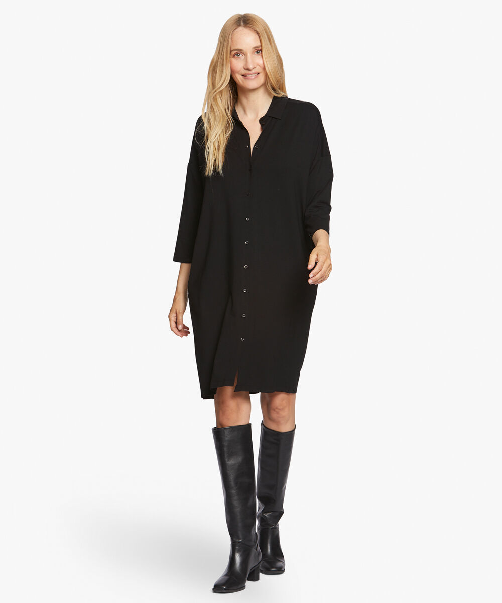 NITZI SHIRT DRESS, Black