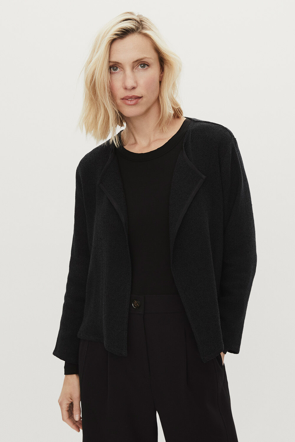 Julitta Jacket - Black, Brooklyn JERSEY Top - Black, Pryscian Trousers - Black