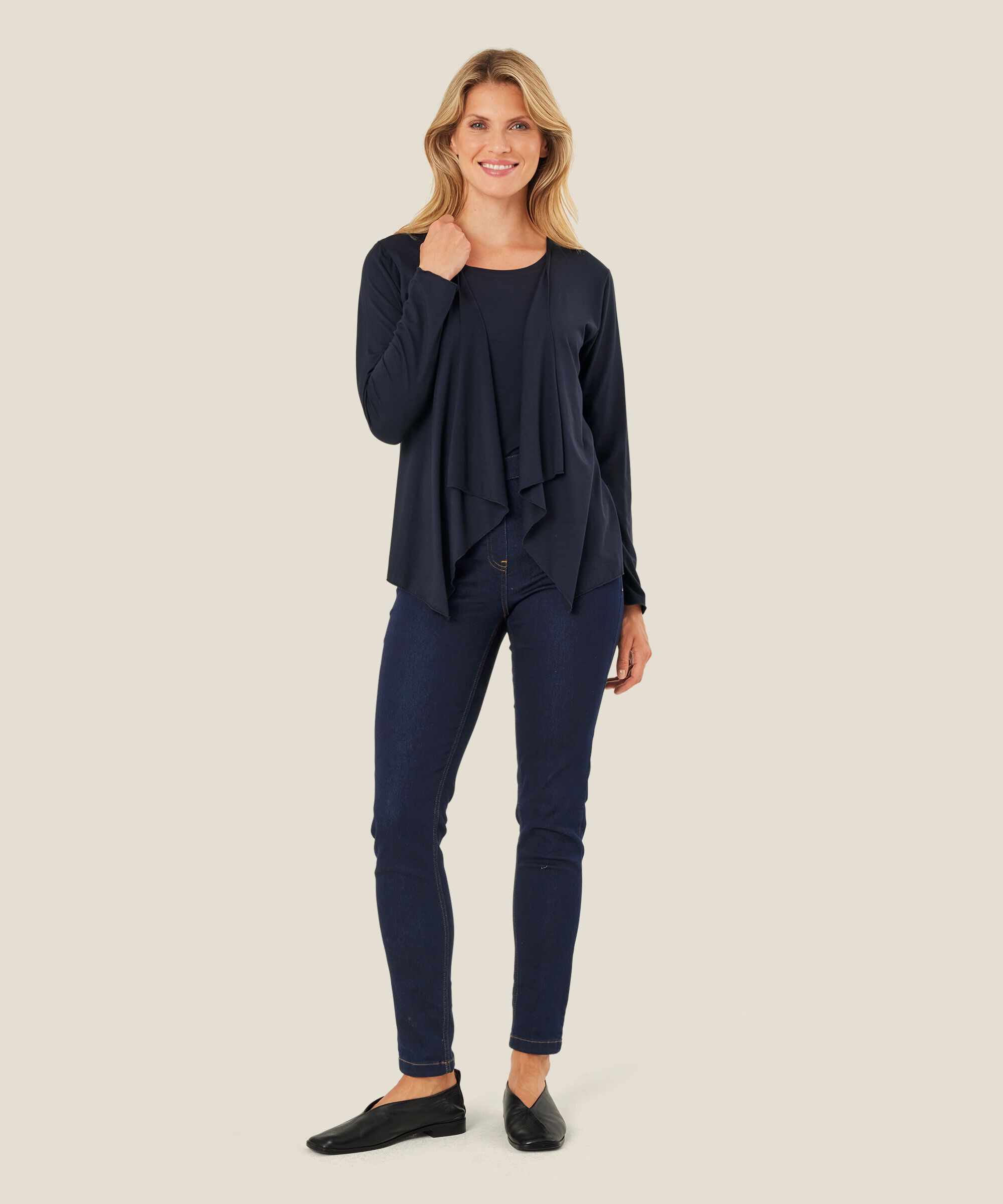 Itally JERSEY Cardigan, Navy