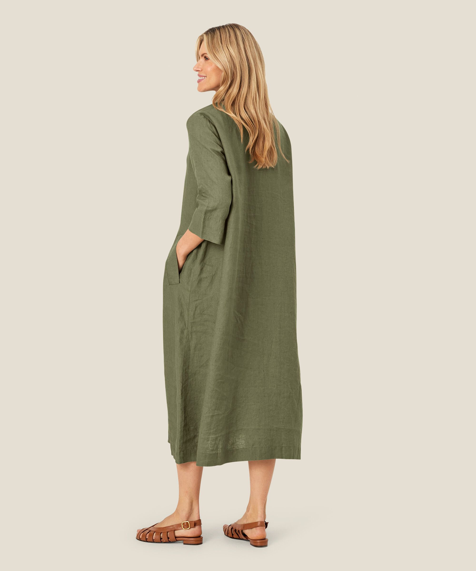 Nikeeta Dress, D. Lichen Green