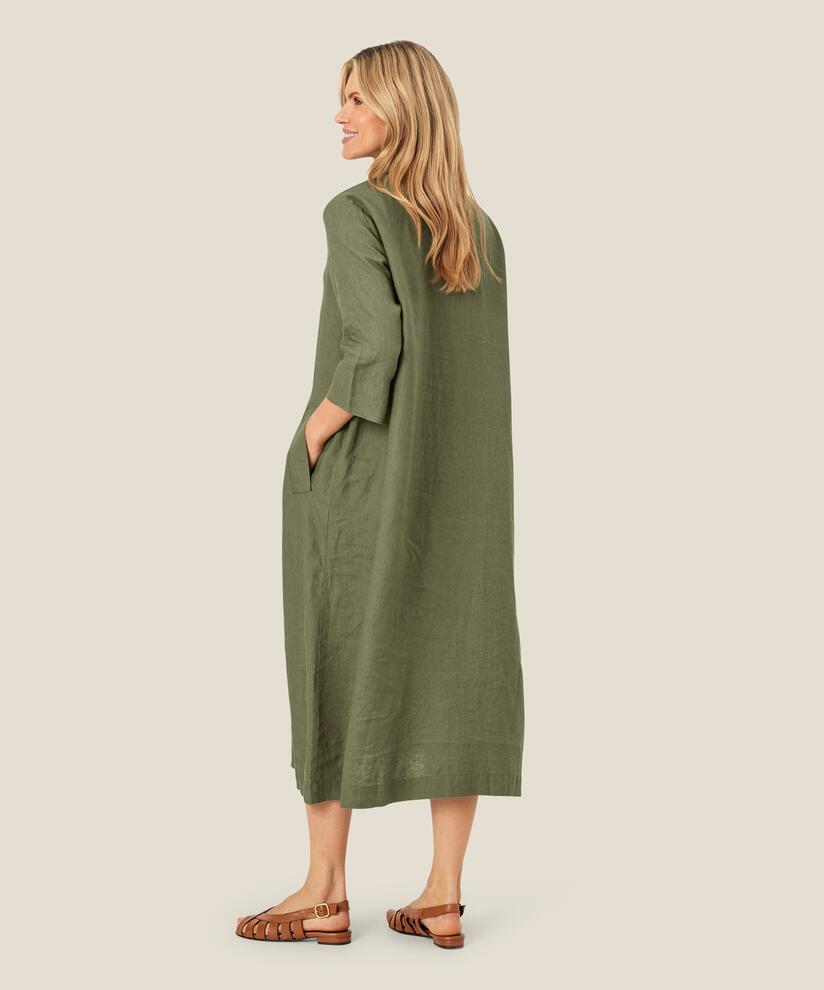 Nikeeta Dress, D. Lichen Green