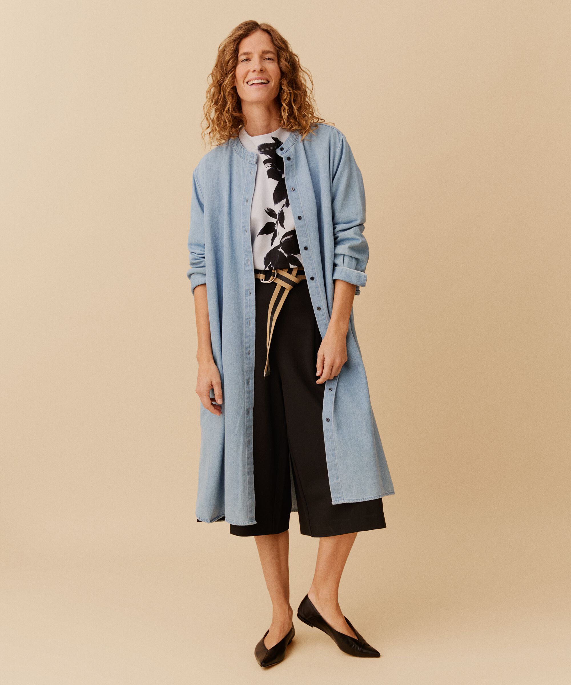 Naja Denim Shirt Dress, Light Denim