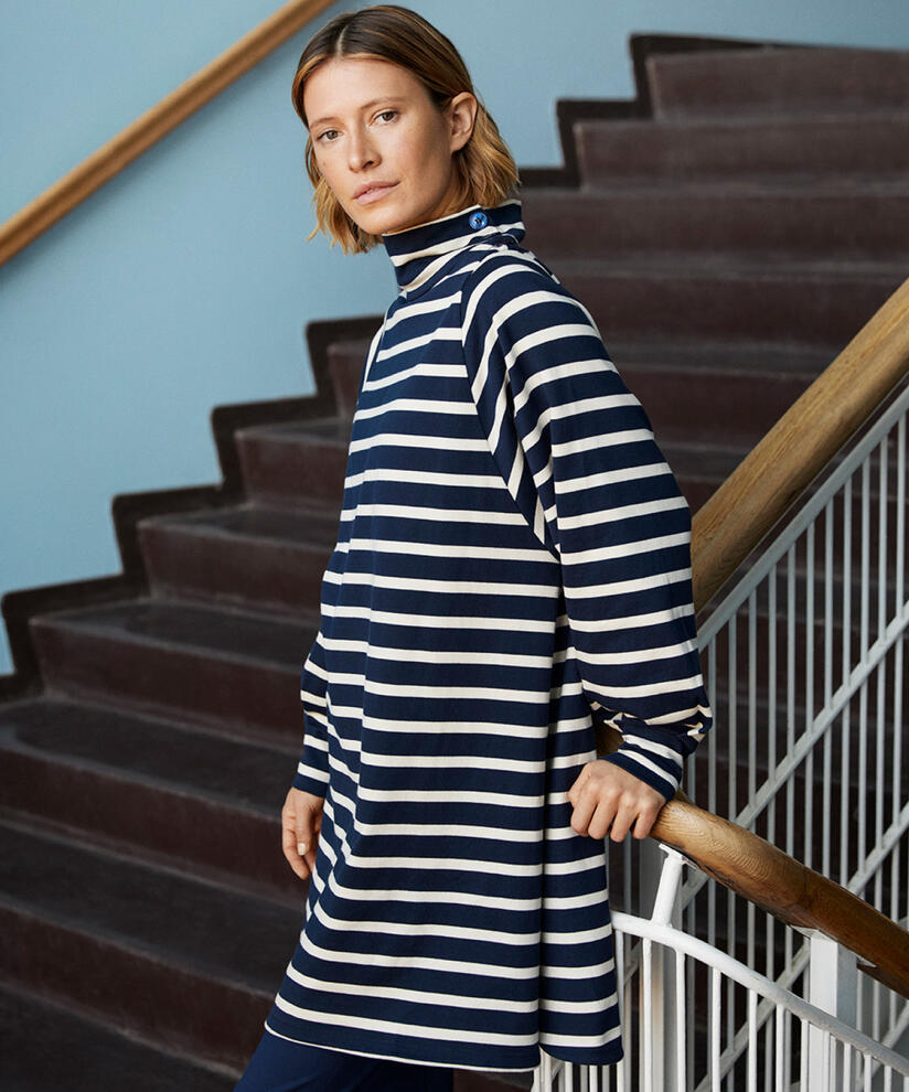 Nejanas JERSEY Dress, Navy Blazer, hi-res