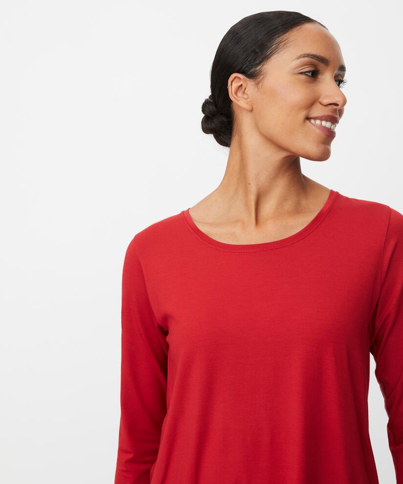 Cecille JERSEY Top, Scarlet Sage