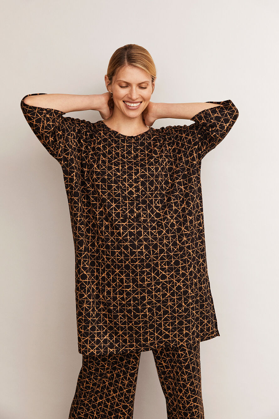 GRY JERSEY TUNIC, Tobacco Brown, hi-res