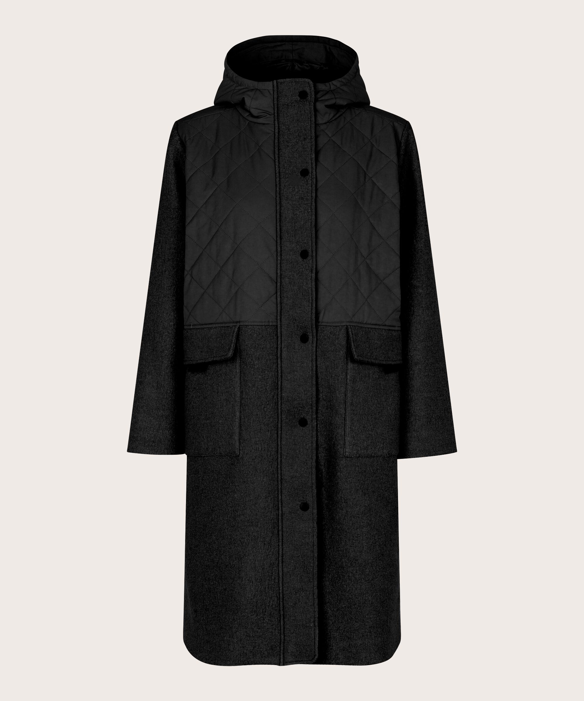 Tamsin Wool Coat, Black