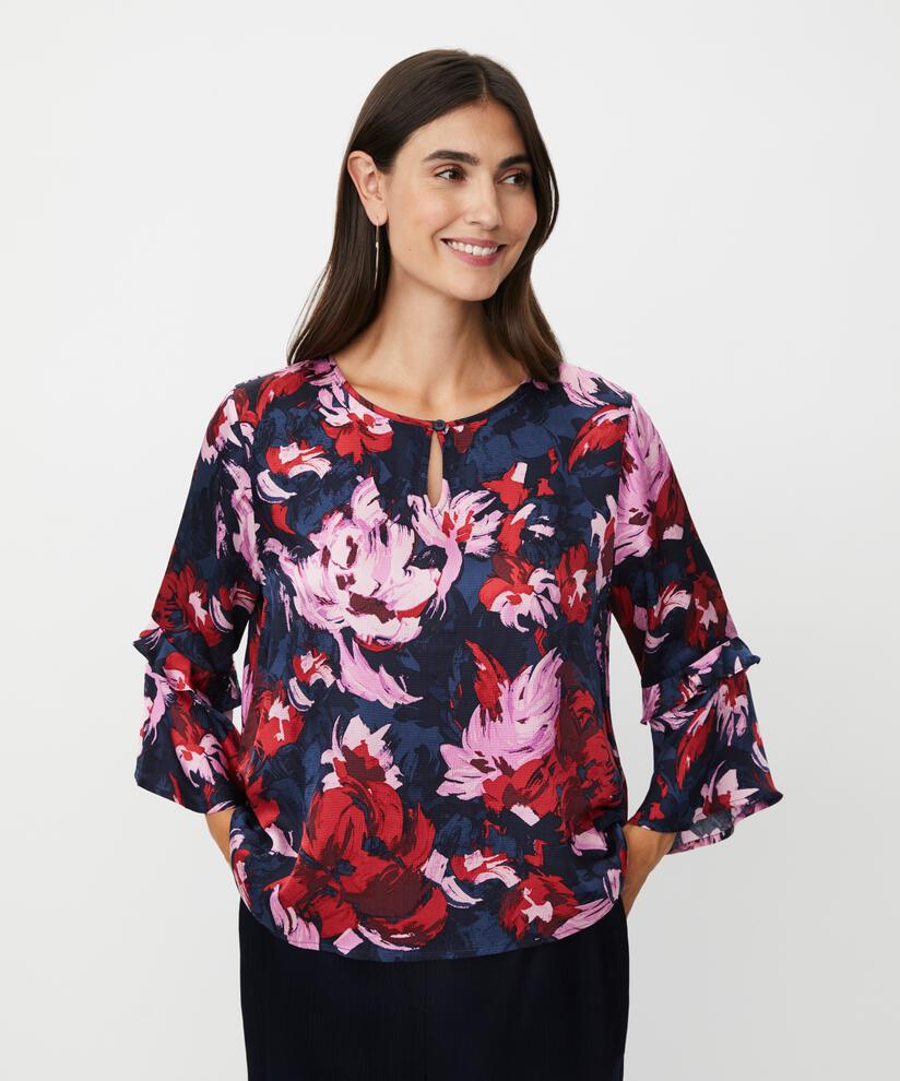Bimelda Blouse, Scarlet Sage