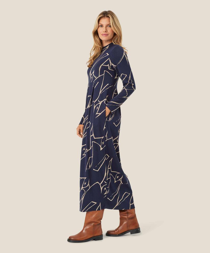 Nicolo JERSEY Dress, Navy Blazer