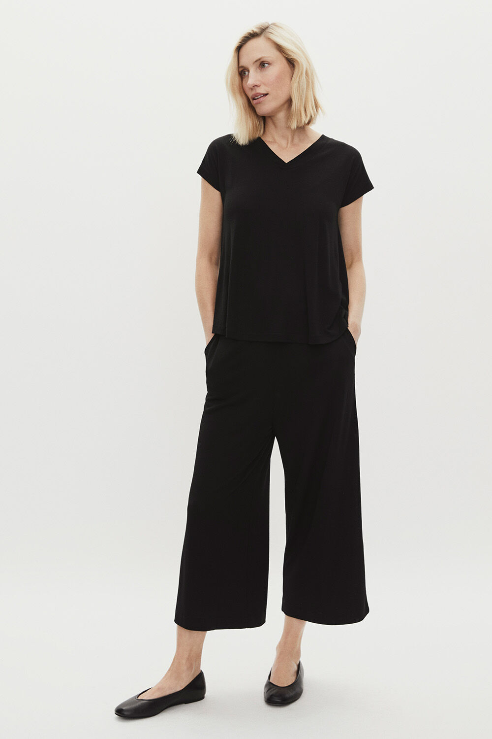 Pryvora JERSEY Trousers - Black, Efa Jersey Top - Black