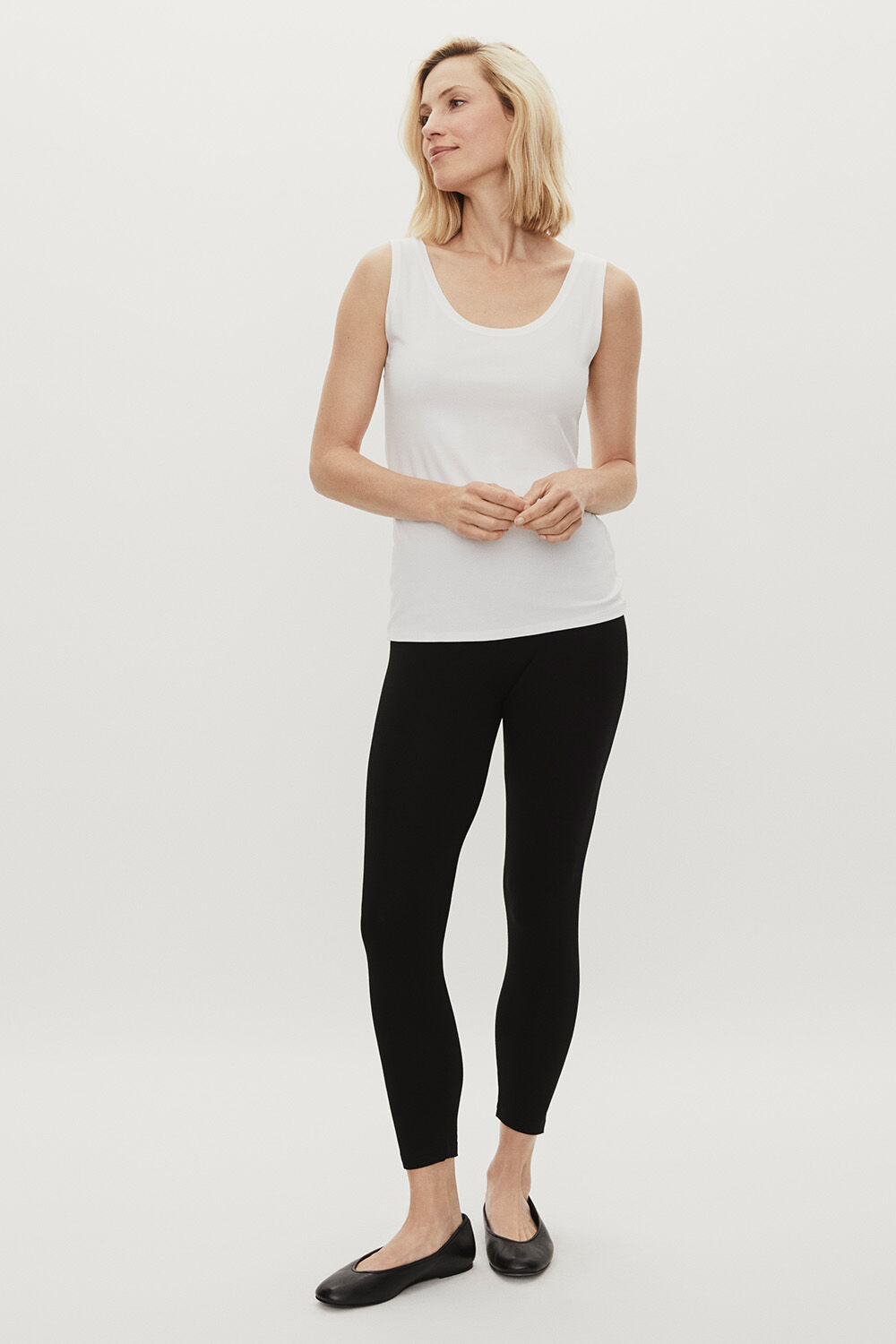 Els JERSEY Top - White, Pia JERSEY Leggings - Black