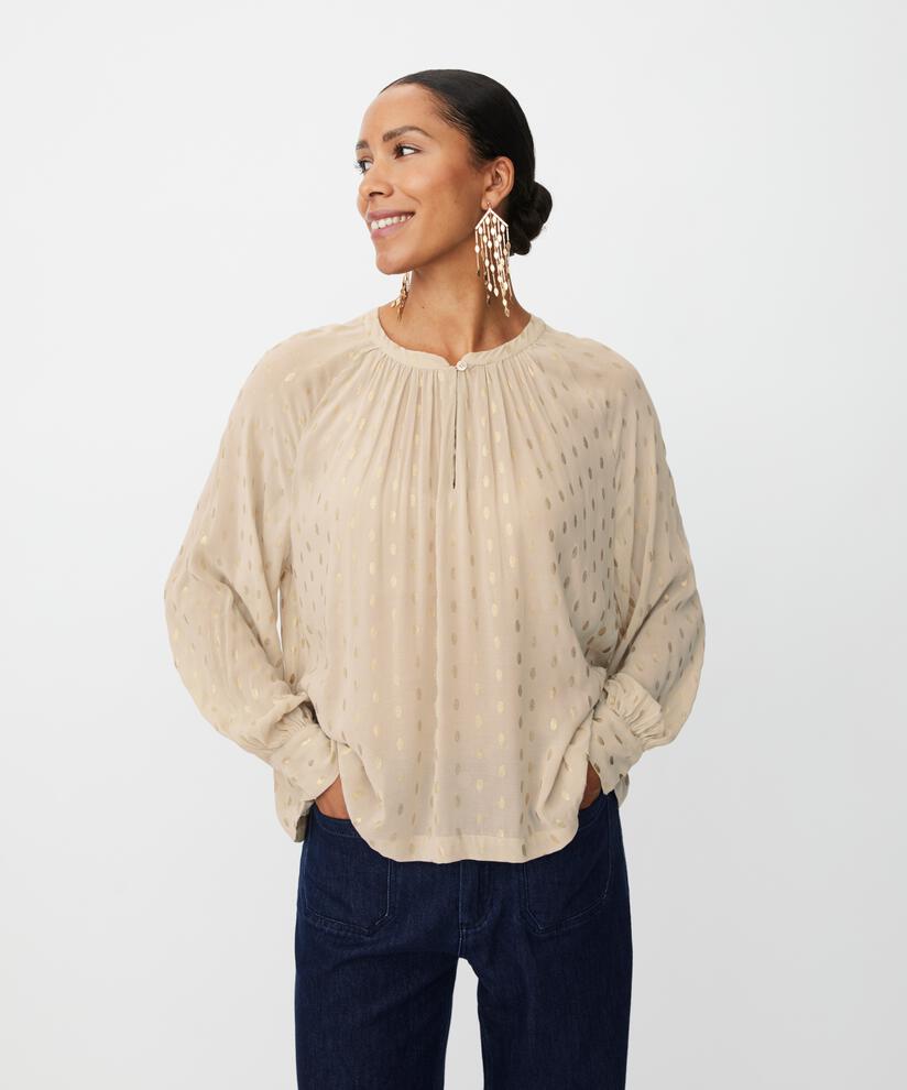 Dornessa Blouse, Oxford Tan
