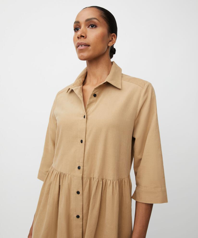 Nynisla Shirt Dress, Travertine